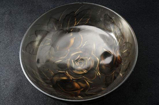 ０２３　ミューラー兄弟　アールデコ名作　オパーク彩ガラス錬鉄器