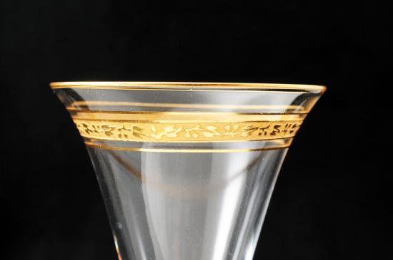 １５５　BACCARATオールド バカラ 金彩縁取り 　ワイングラス