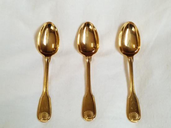 ０７１　クリストフル 24金P ヴァンドーム モカスプーン