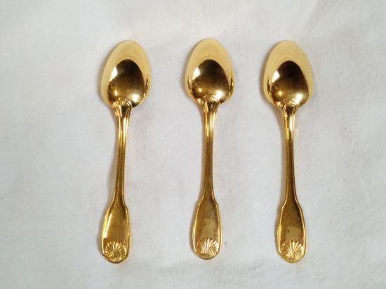 ０７１　クリストフル 24金P ヴァンドーム モカスプーン