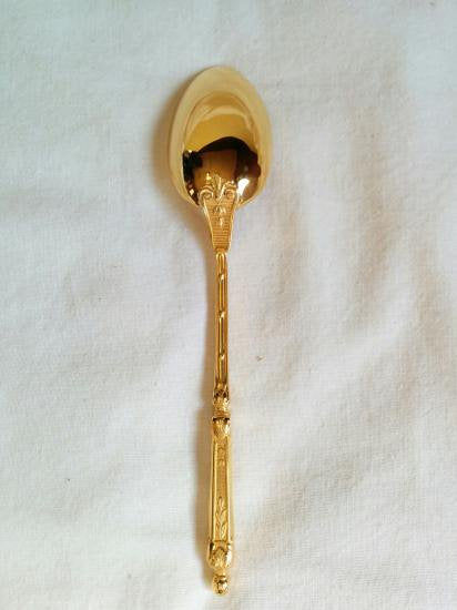 ０７２　クリストフル２４金 ナターシャ スプーン3本セット １４ｃｍ