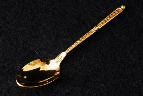 ０７２　クリストフル２４金 ナターシャ スプーン3本セット １４ｃｍ