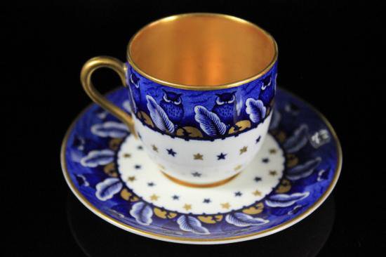 ０４２　ふくろうのデミタスカップ＆ソーサー