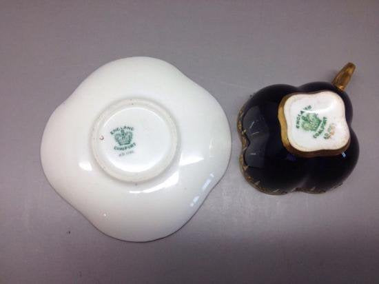 コールポート　ブルー＆ゴールド　デミタスカップ＆ソーサー