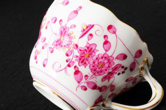 ０８０　マイセン meissen　インドの華　リッチピンク カップ＆ソーサー