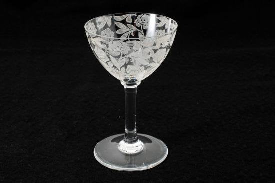 １６４　美品　OLD BACCARAT バカラ ローズ シュバリエ グラス アンティーク