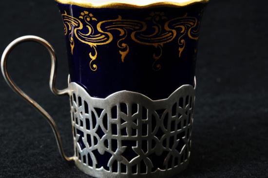 ０３１　純銀ホルダー付　カップ＆ソーサー