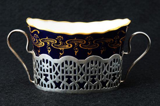 コールポート　純銀ホルダー付　シュガーポット