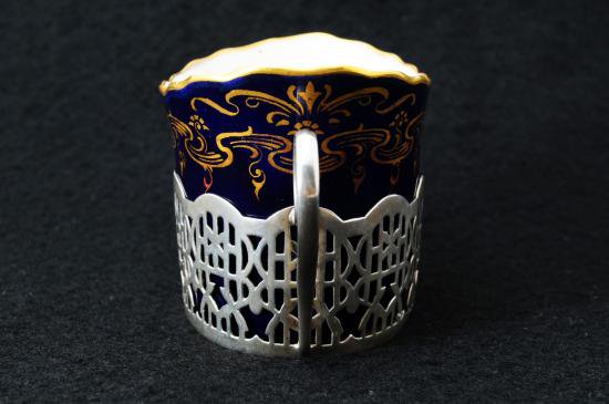 コールポート　純銀ホルダー付　シュガーポット