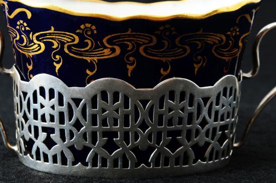 コールポート　純銀ホルダー付　シュガーポット