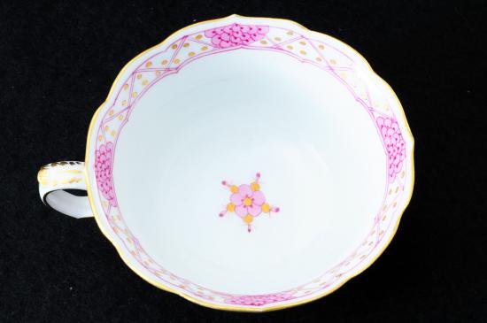 １１４　マイセン meissen インドの華 リッチピンク カップ＆ソーサー １級品