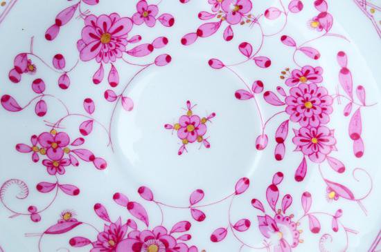 １１４　マイセン meissen インドの華 リッチピンク カップ＆ソーサー １級品