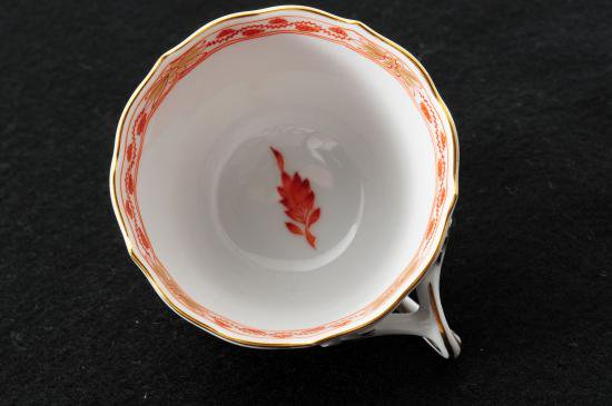 １１８　マイセン meissen インドの華リッチ　オレンジ　カップ＆ソーサー　１級品