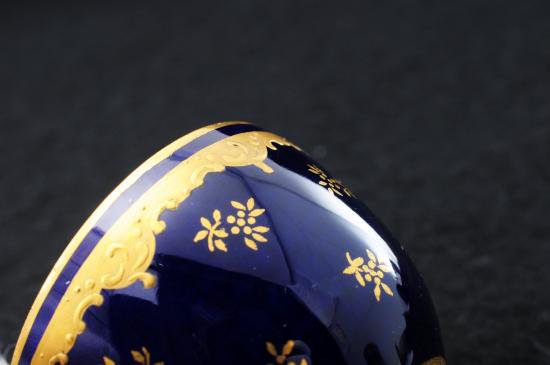 コールポート　Coalport デミタスC&S コバルト地 金ベタ潰し