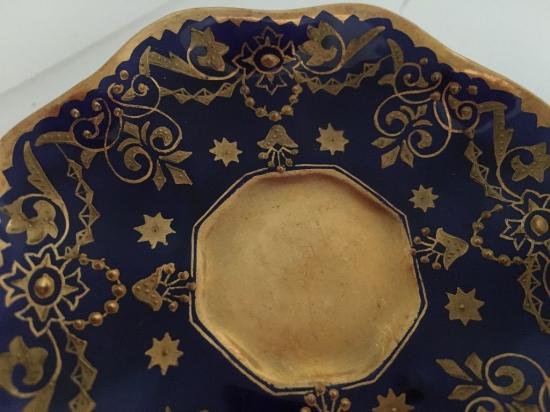 コールポート　コバルトブルー　デミタスカップ＆ソーサー