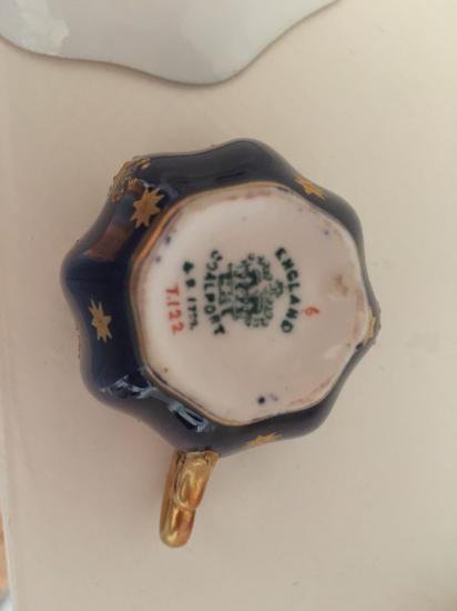 コールポート　コバルトブルー　デミタスカップ＆ソーサー