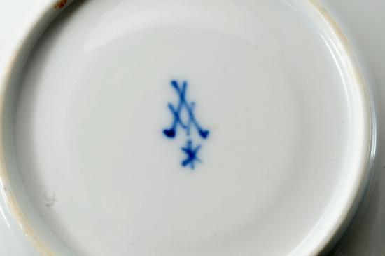 １２３　マイセン　マルコリーニ期 スワンハンドル カップ＆ソーサー