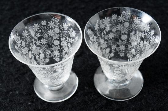 １７５　オールド・バカラ Old Baccarat ・エリザベート グラス 5cm 2客