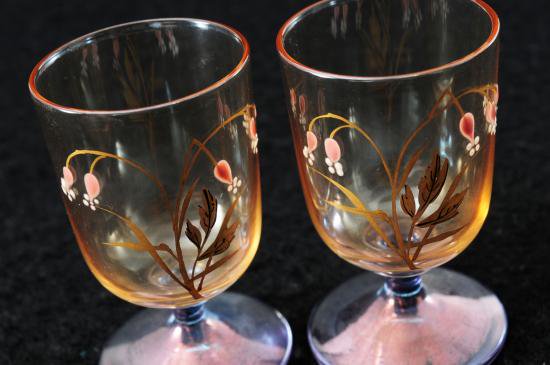 １７８　バカラ baccarat ジャポニズム スズランの花 グラス ２客