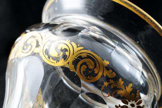 １８３　バカラ Baccarat エンパイア様式 金彩 小物入れ