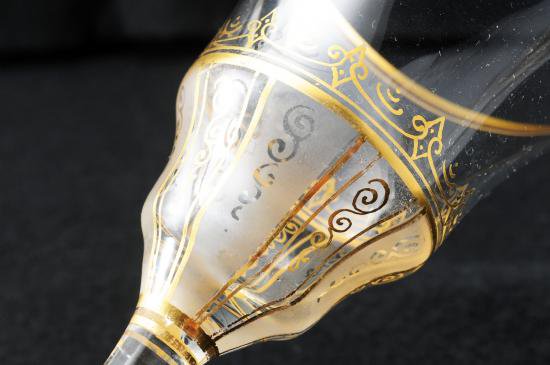 １８８　バカラ baccarat・金彩切子 イスラム文様グラス