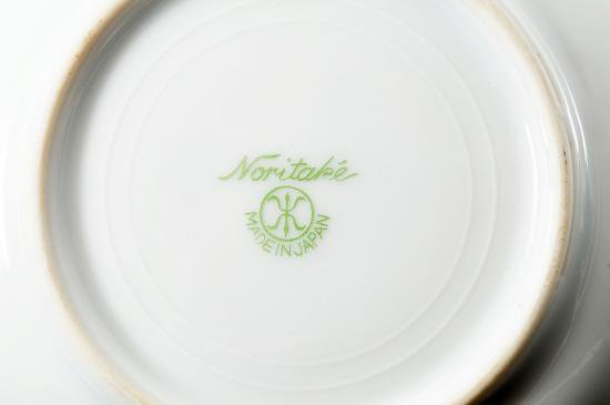 ０２４　オールドノリタケ 金彩・手描き風景図　カップ＆ソーサー