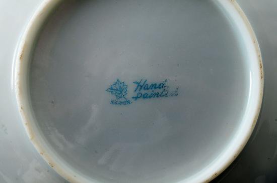 ０２８　オールドノリタケ コバルト 白鳥・湖風景画 カップ＆ソーサー