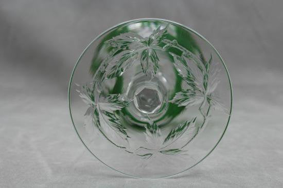 ２２３　バカラ baccarat チェリー柄 ワイングラス グリーン