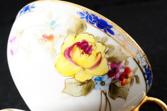 ０３６　オールドノリタケ Noritake 金彩薔薇文 カップ＆ソーサー