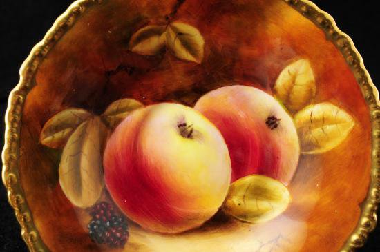 ０２４　coalport ペインテッドフルーツ カップ＆ソーサー「Michael Cooke」作