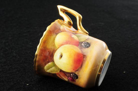 コールポート COALPORT 果物 フルーツ 模様 皿 金彩 飾り皿 直径 約