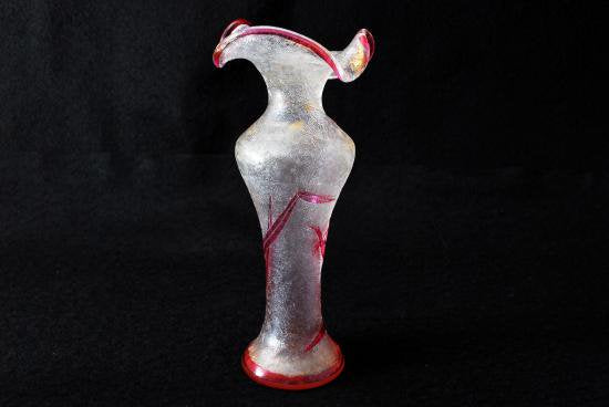 ３４１　オールドバカラ baccarat エグランチエ　花瓶　ピンク