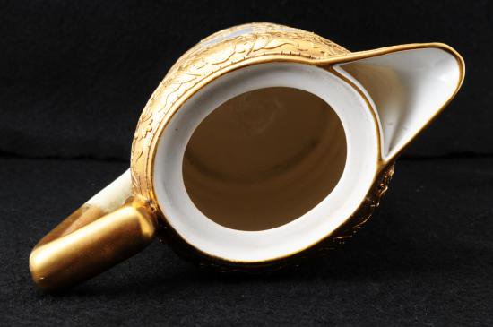 ０３８　オールドノリタケ・金盛上装飾花鳥図紋　コーヒーポット