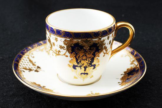 ０４０　オールドノリタケ・金盛小花装飾紋 デミタスカップ＆ソーサー④