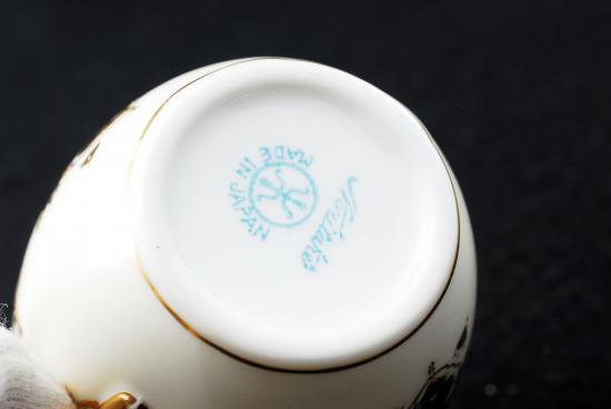 ０４０　オールドノリタケ・金盛小花装飾紋 デミタスカップ＆ソーサー④