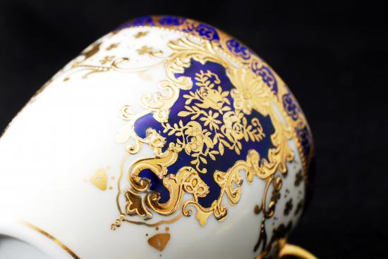 ０４０　オールドノリタケ・金盛小花装飾紋 デミタスカップ＆ソーサー④