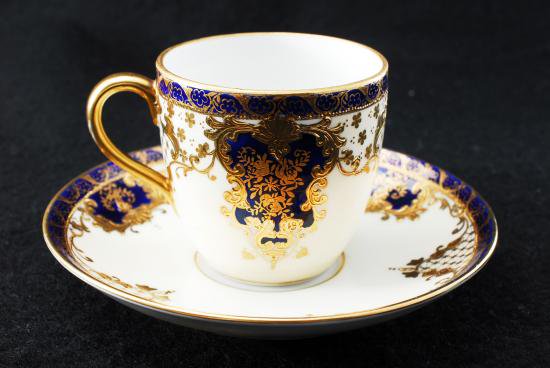 ０４０　オールドノリタケ・金盛小花装飾紋 デミタスカップ＆ソーサー④