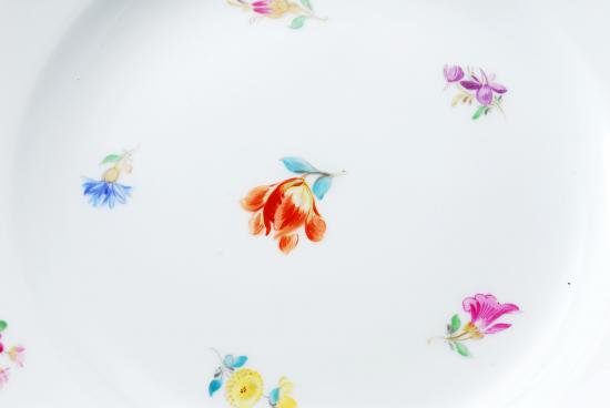 105 マイセン スキャタードフラワー 小花柄金縁 ホワイト カップ