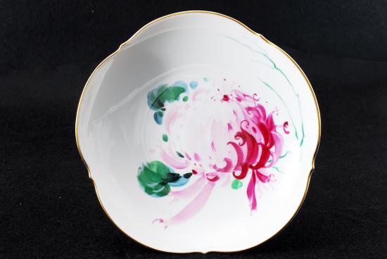 １３３　マイセン　meissen ピンク大菊柄 カップ＆ソーサー＆プレート 1級品