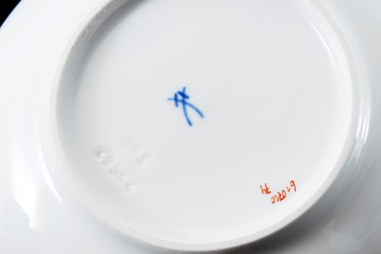 １３３　マイセン　meissen ピンク大菊柄 カップ＆ソーサー＆プレート 1級品