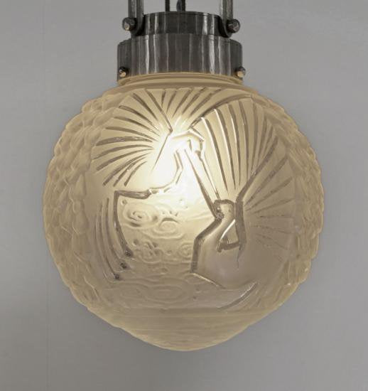 ０２５　ミューラー兄弟　朱雀紋様 【シャンデリア】ペンダントライト