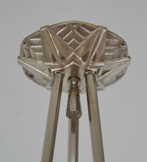 ０２９　ミューラー兄弟　朱雀紋様 【シャンデリア】アンティークランプ　アールデコ・アールヌーボー