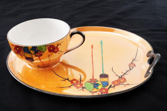 ０５４　オールド・ノリタケ　お里帰り　梅文様　カップ＆プレート