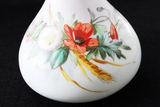 ０２１　オールドバカラ オパーリンクリスタル花柄薄ピンク デカンタ&グラス&花瓶