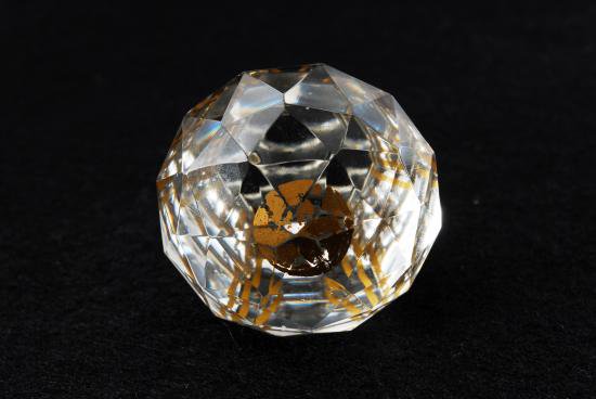 ０２２　オールドバカラ　サンルイ　金彩クリスタル　香水ボトル18cm