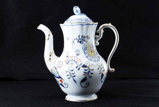 108 マイセン カラーオニオン（朱金オニオン） コーヒーポット