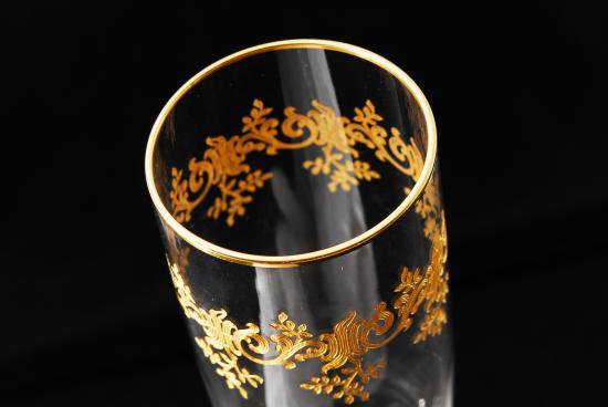 ０３４　オールドバカラ　アルクール レカミエ 金彩シャンパングラス