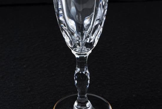 ０３５　オールドバカラ 金彩リース柄 シャンパンフルート