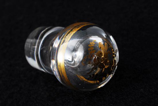 ０３７　オールド バカラ ナポレオン3世 金彩デカンタ＆プレートセット