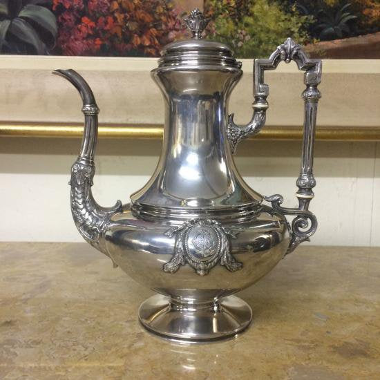 ０２４　シルバーポット ネオクラシック調フレンチコーヒーポット